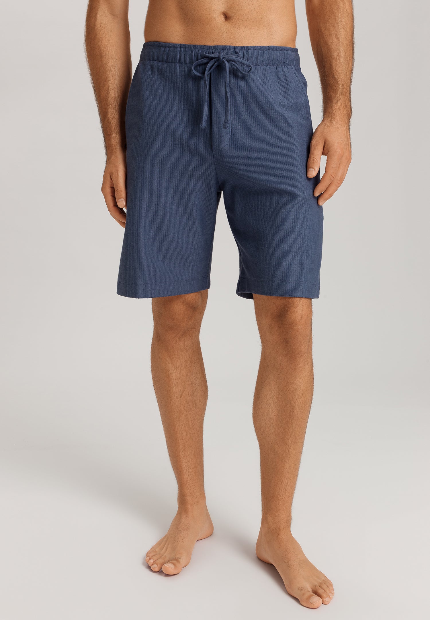 Loungy Summer Organic Cotton Drawsting Shorts | Vintage Indigo 75784-2617