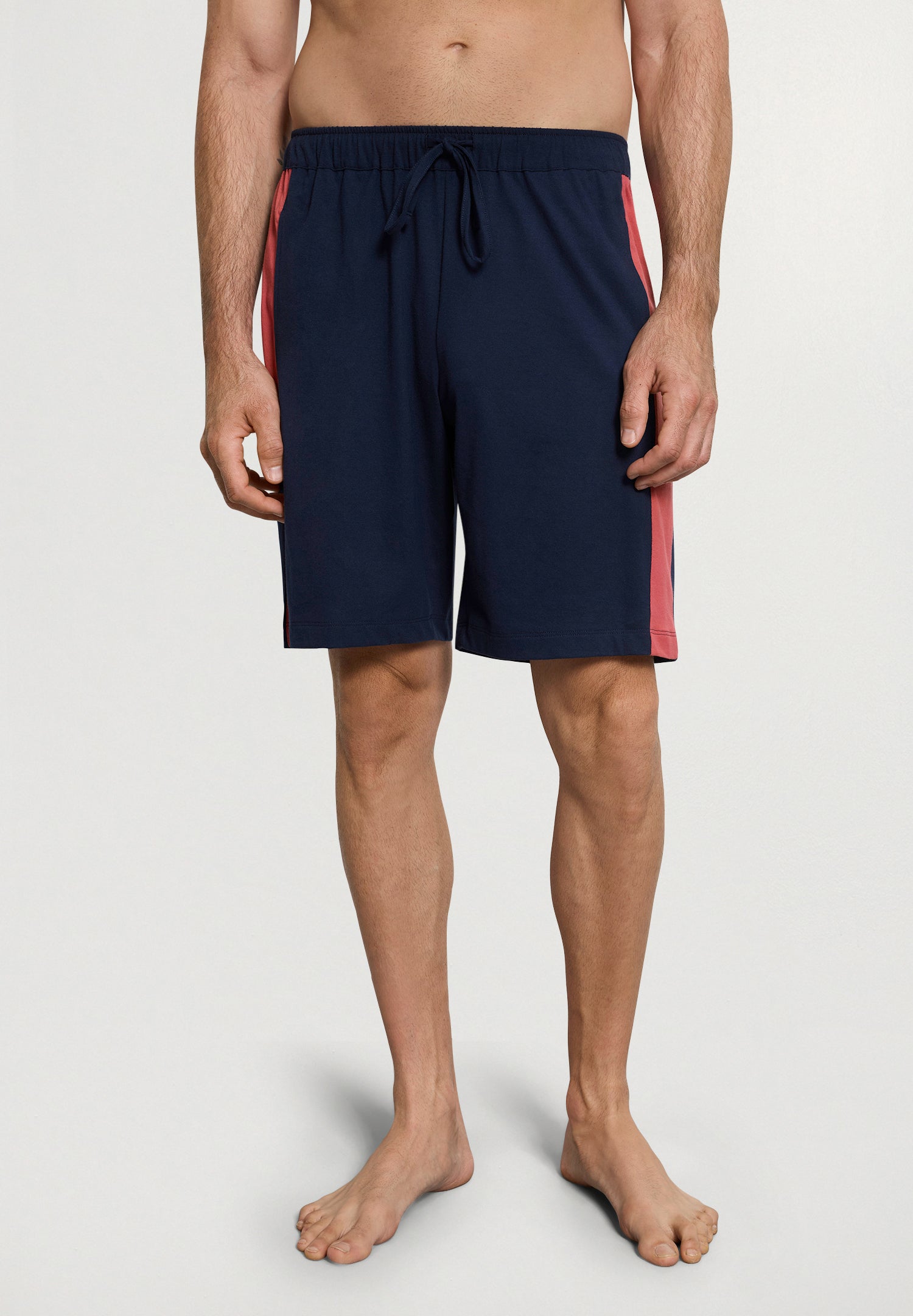 Night And Day Cotton Drawstring Shorts | Deep Navy/Garnet Rose 75824-2628