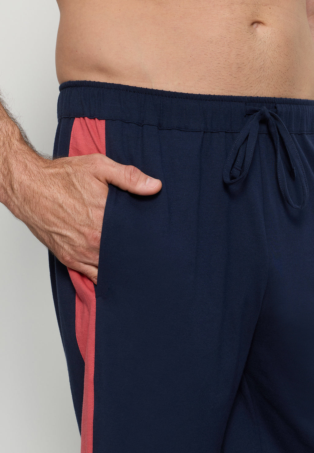 Night And Day Cotton Drawstring Shorts | Deep Navy/Garnet Rose 75824-2628