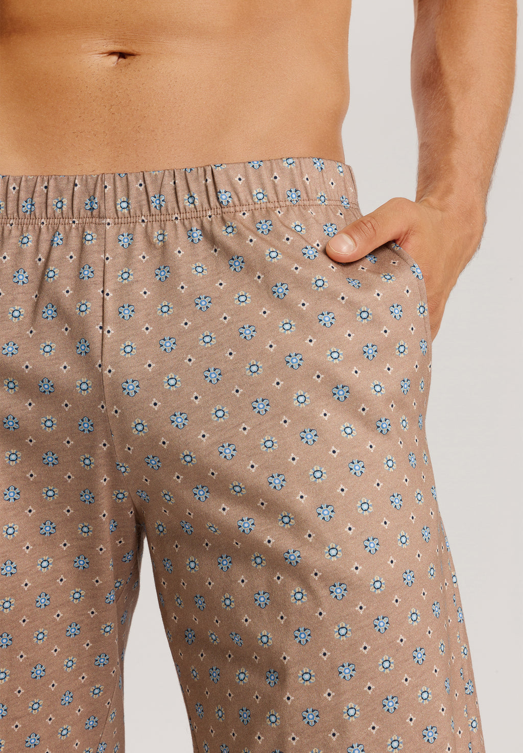 Night And Day Crew Neck Cotton Pajama Set | Summer Tie Print 75827-3002