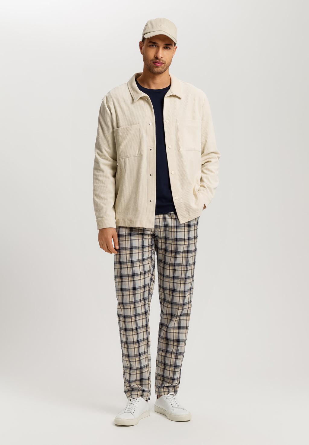 Cozy Living Cotton Corduroy Button Front Jacket | White Opal 75831-2138