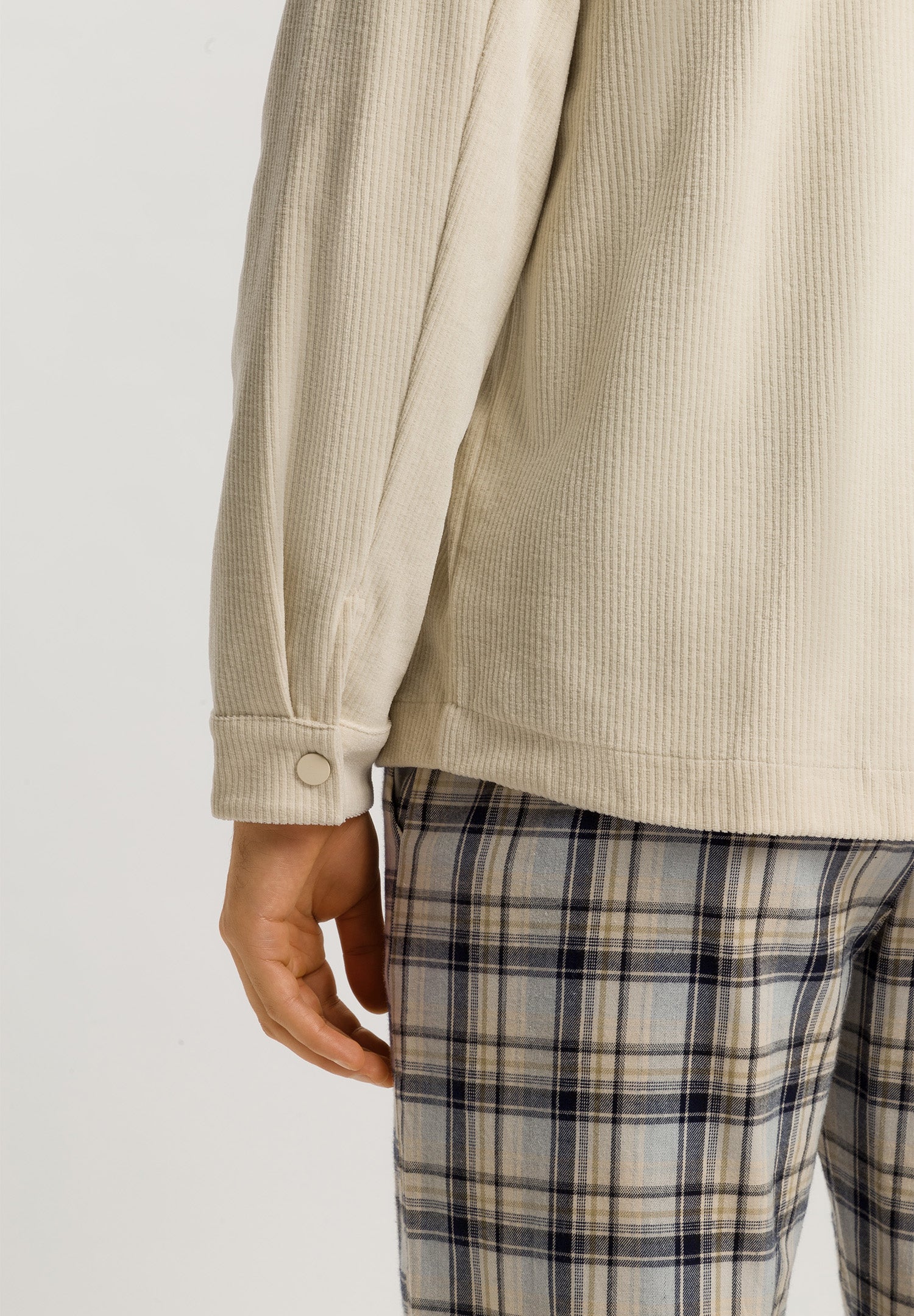 Cozy Living Cotton Corduroy Button Front Jacket | White Opal 75831-2138