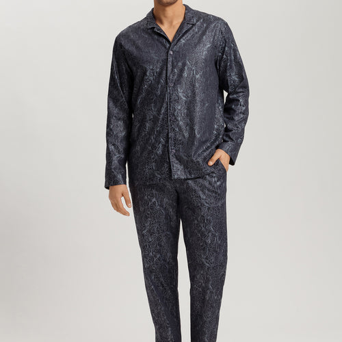 Selection Satin Cotton Pajama Set | Nightshade Woven 75835-3038