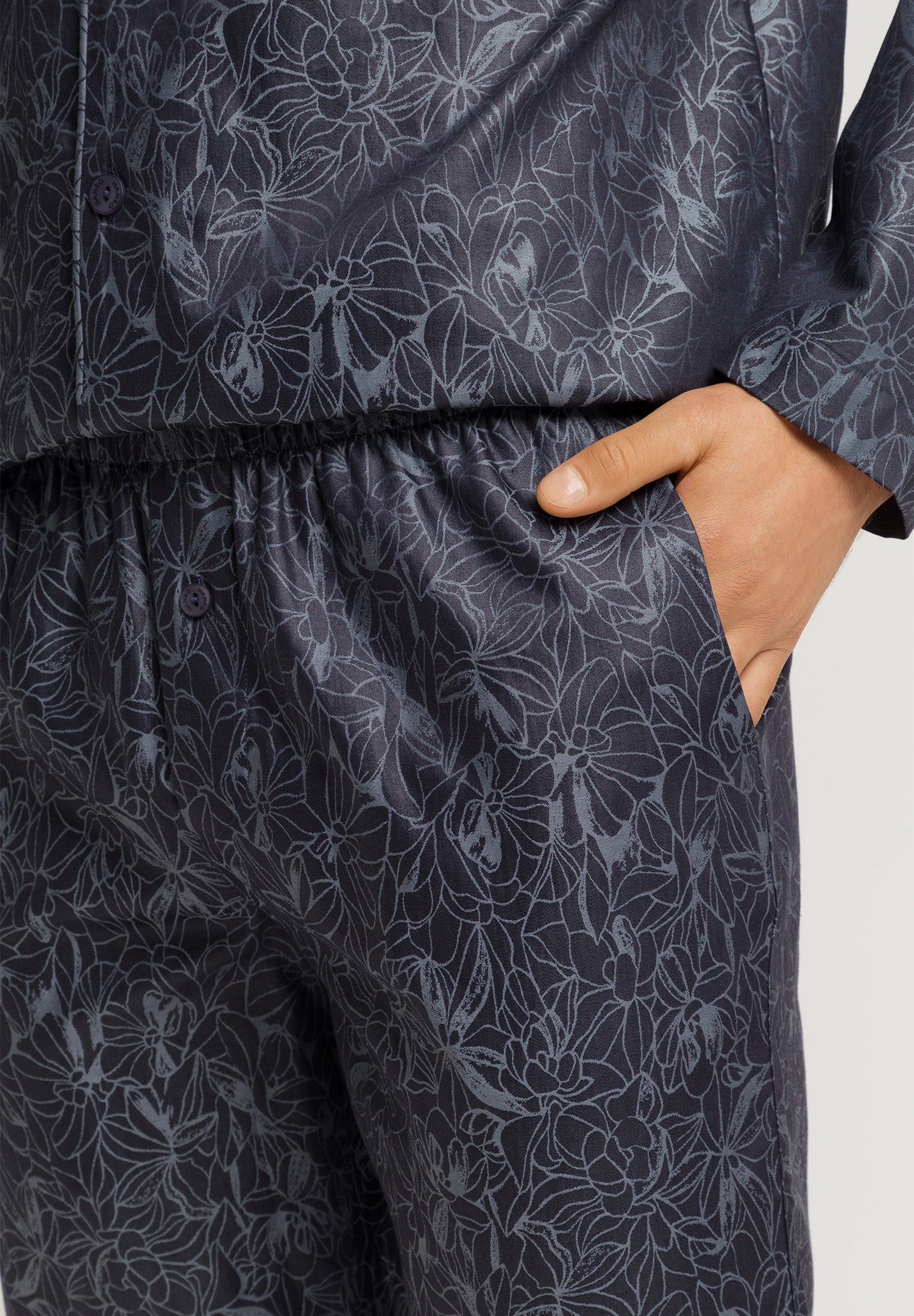 Selection Satin Cotton Pajama Set | Nightshade Woven 75835-3038