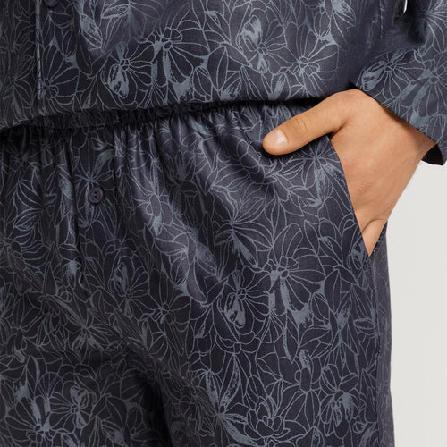 Selection Satin Cotton Pajama Set | Nightshade Woven 75835-3038