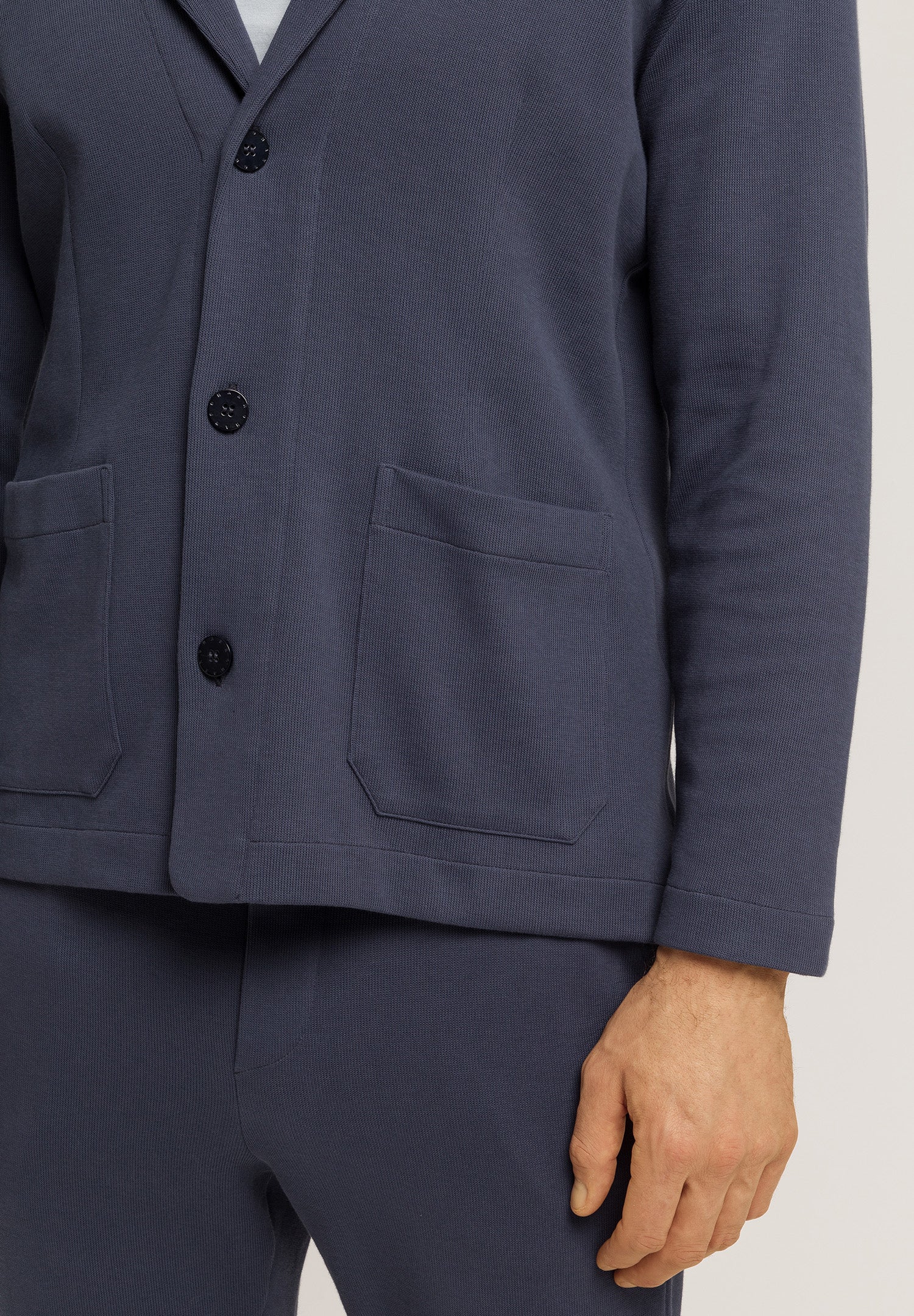 Travelwear Cotton Rib Blazer | Ombre Blue 75859-2635