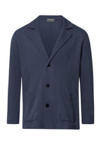 Travelwear Cotton Rib Blazer | Ombre Blue 75859-2635