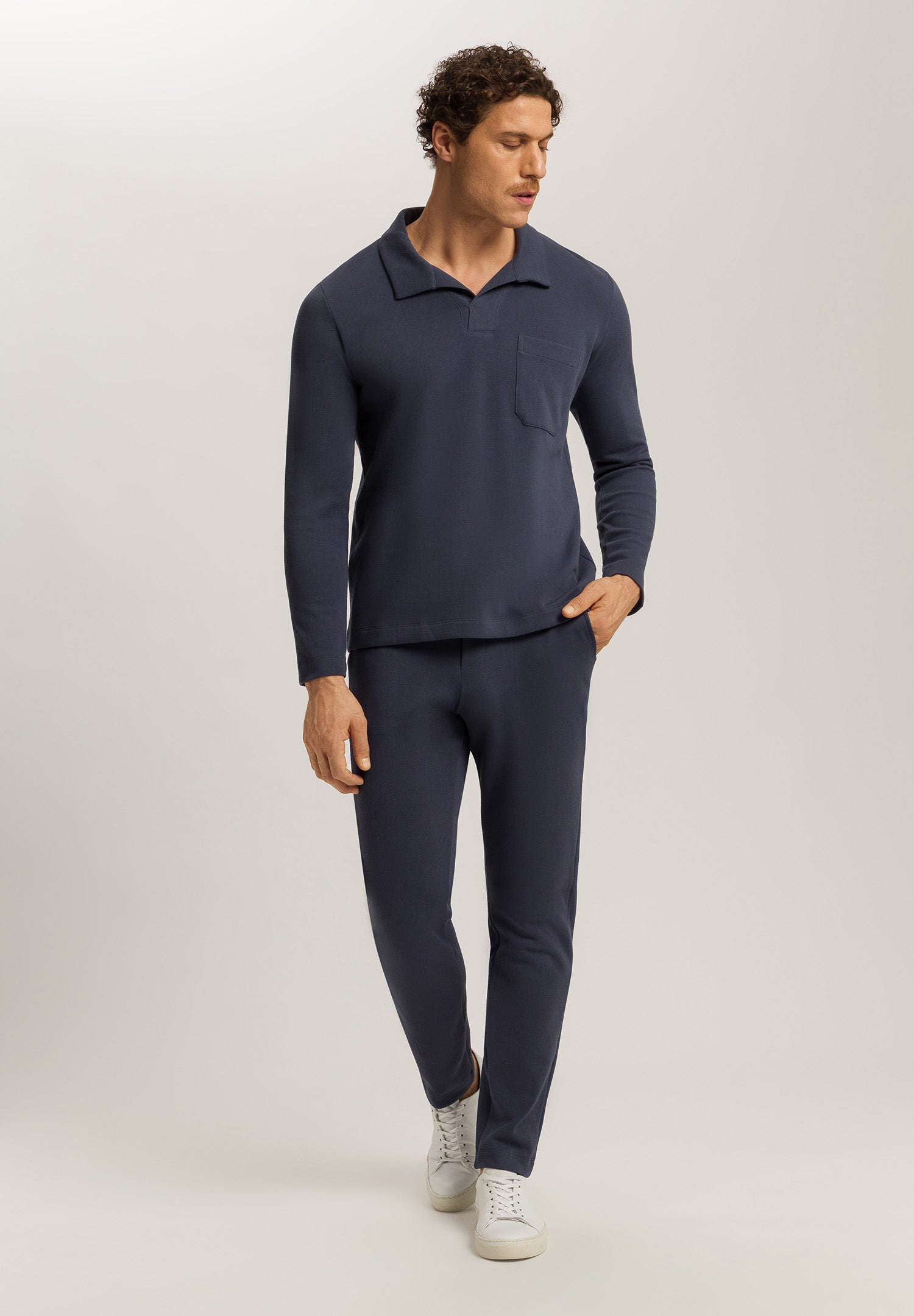 Travelwear Cotton Rib Pants | Ombre Blue 75860-2635