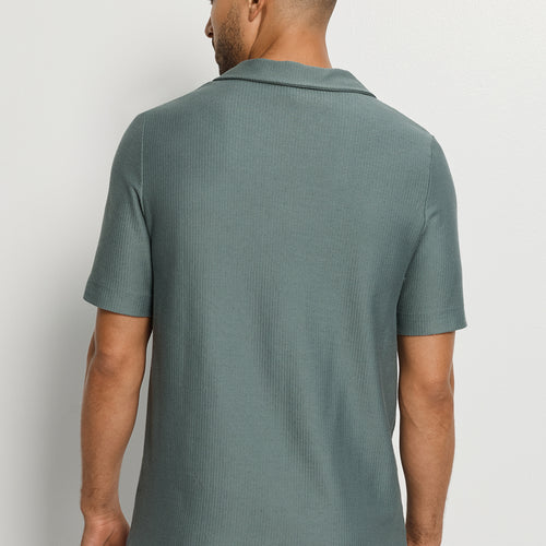 Travelwear S/Slv Shirt V-Neck | Studio Green 75865-2739