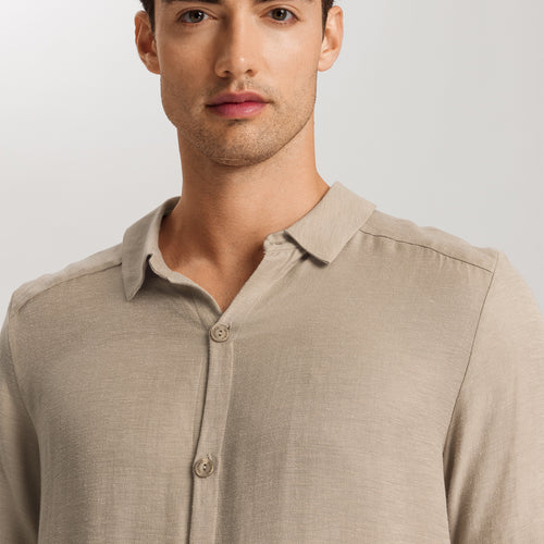 Urban Casuals Linen Blend Button Front Shirt | Savanna 75923-2809