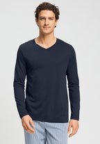 Night And Day L/Slv Shirt V-Neck | Deep Navy 75964-1610