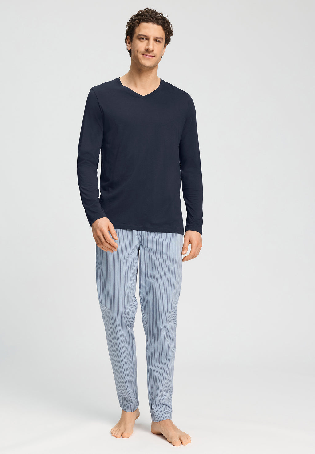 Night And Day L/Slv Shirt V-Neck | Deep Navy 75964-1610