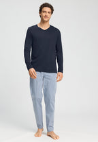 Night And Day L/Slv Shirt V-Neck | Deep Navy 75964-1610