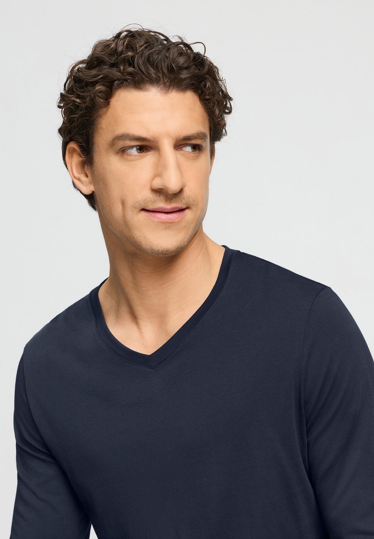Night And Day L/Slv Shirt V-Neck | Deep Navy 75964-1610