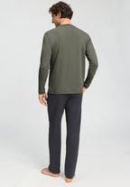 Night And Day L/Slv Pajama Vneck | Charcoal Art 75967-2678