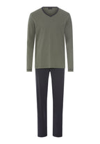 Night And Day L/Slv Pajama Vneck | Charcoal Art 75967-2678