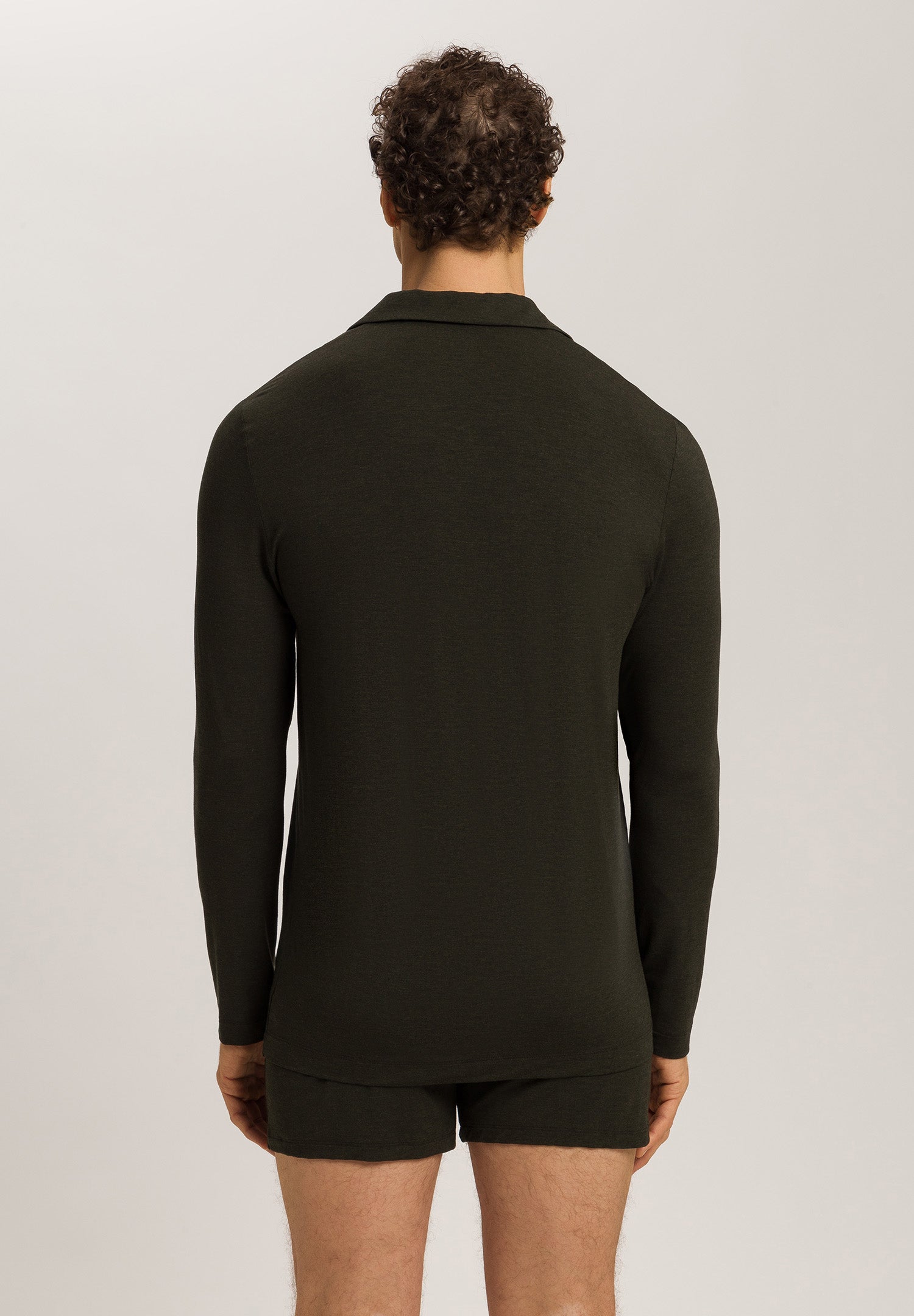 Casuals Notch Collar Button Front Shirt | Earthy Ink Melange 75991-3044