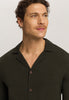 Casuals Notch Collar Button Front Shirt | Earthy Ink Melange 75991-3044