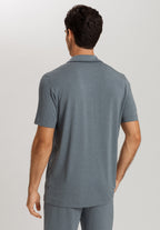 Casuals Notch Collar Button Front Shirt | Ocean Melange 75992-3020