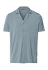 Casuals Notch Collar Button Front Shirt | Ocean Melange 75992-3020