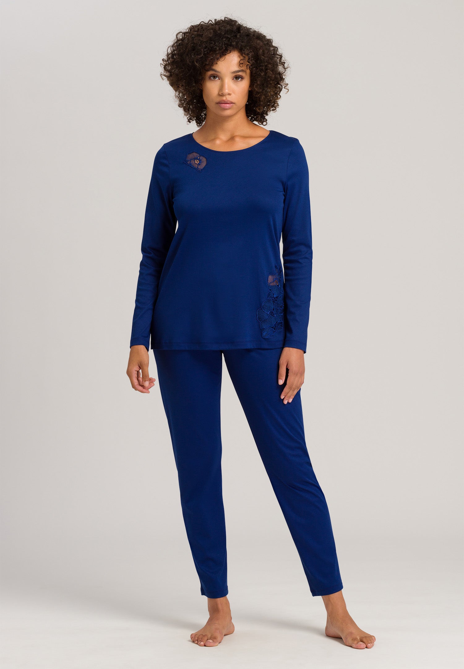 76107 Paola Long Sleeve Pajama Set - 1662 Space Blue