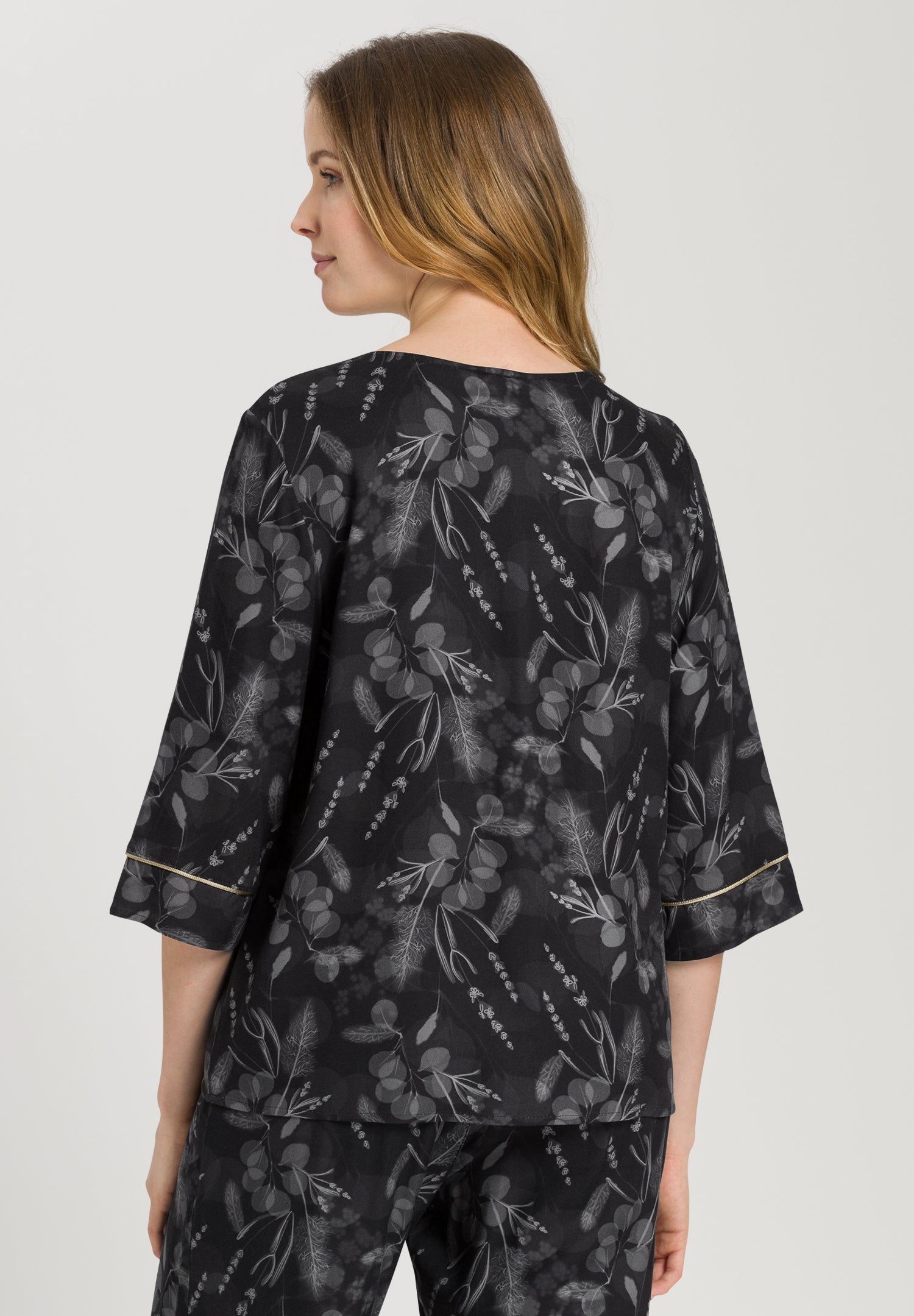 76160 Lilova Woven 3/4 Sleeve Shirt - 2987 Mystic Shadow