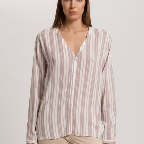 Lara Long Sleeve Shirt | Jaquard Stripe 76173-1076