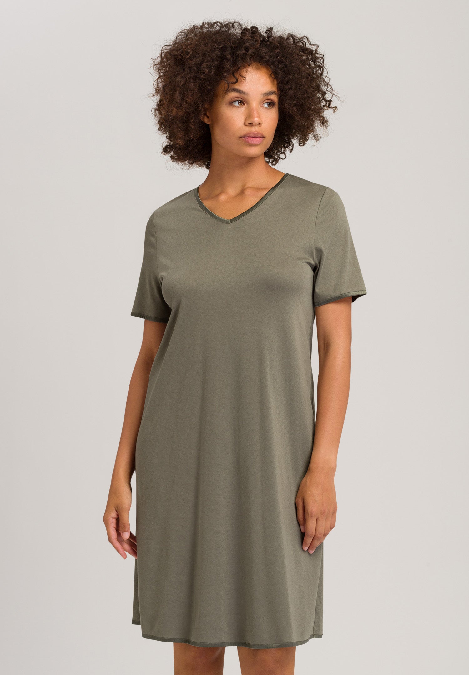76277 Cleo Short Sleeve Nightgown - 2668 Antique Green