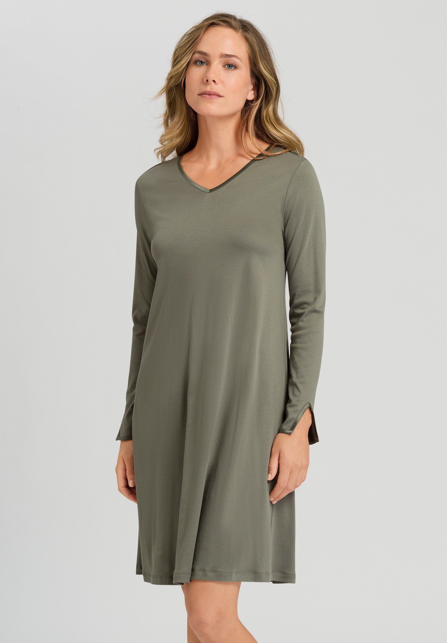 76278 Cleo Long Sleeve Nightgown - 2668 Antique Green