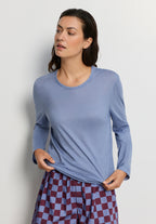 Arthur Arbesser X Hanro Crew Neck Cotton Top | Stonewash 76334-2538