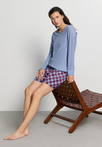 Arthur Arbesser X Hanro Crew Neck Cotton Top | Stonewash 76334-2538