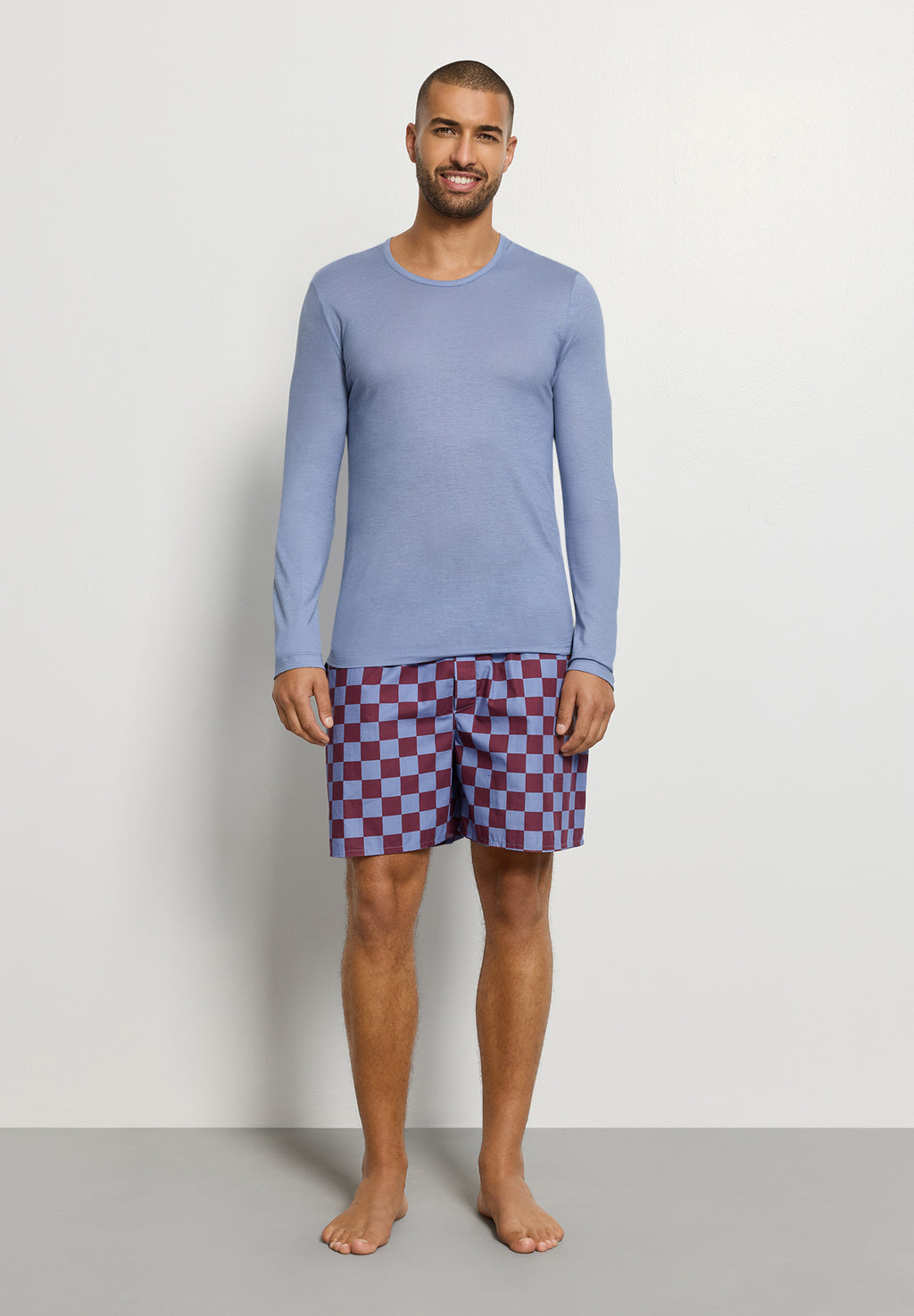 Arthur Arbesser X Hanro Crew Neck Cotton Top | Stonewash 76334-2538