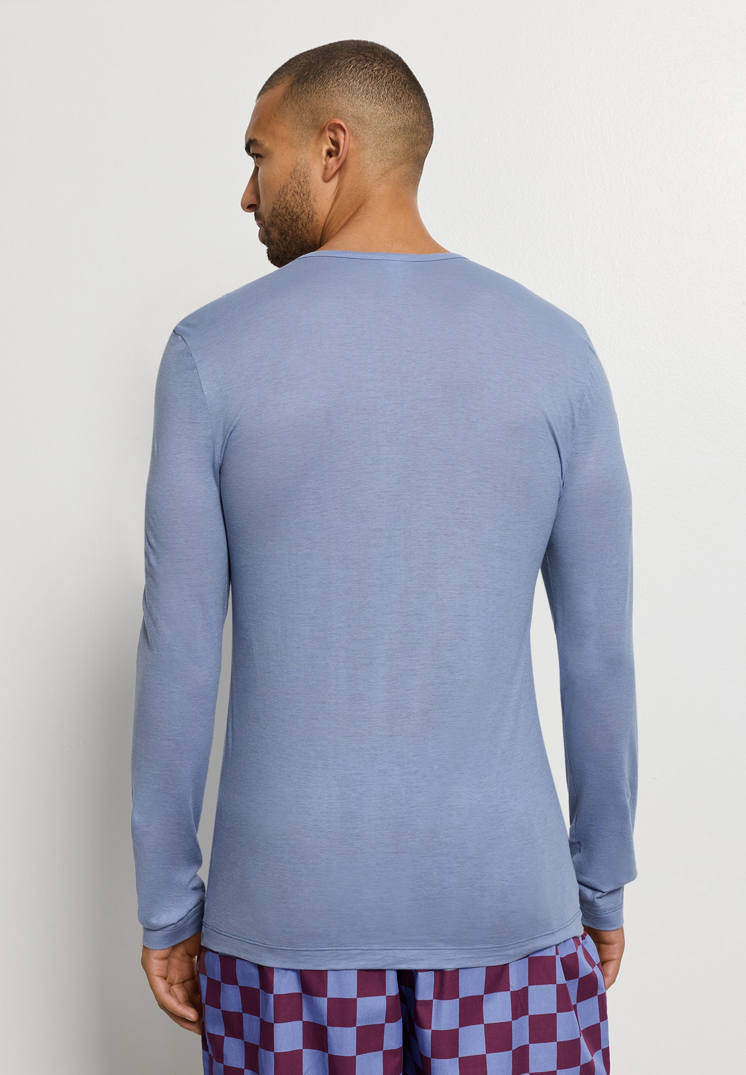 Arthur Arbesser X Hanro Crew Neck Cotton Top | Stonewash 76334-2538