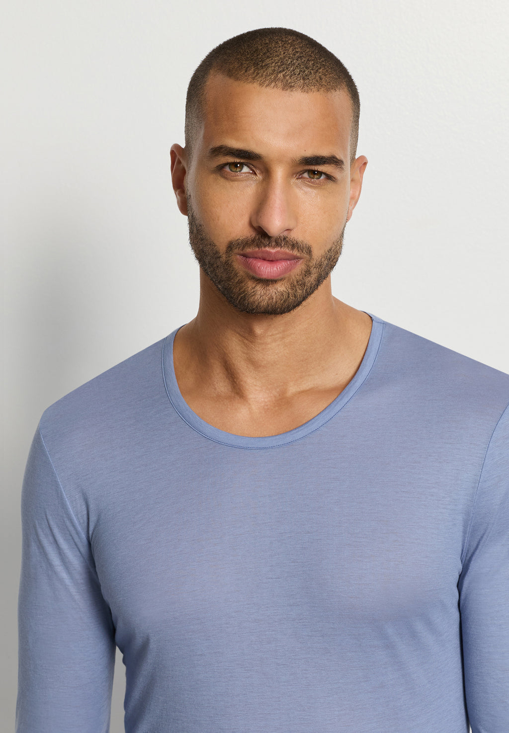 Arthur Arbesser X Hanro Crew Neck Cotton Top | Stonewash 76334-2538