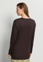 Arthur Arbesser X Hanro Crew Neck Cotton Top | Dark Pine 76334-2751