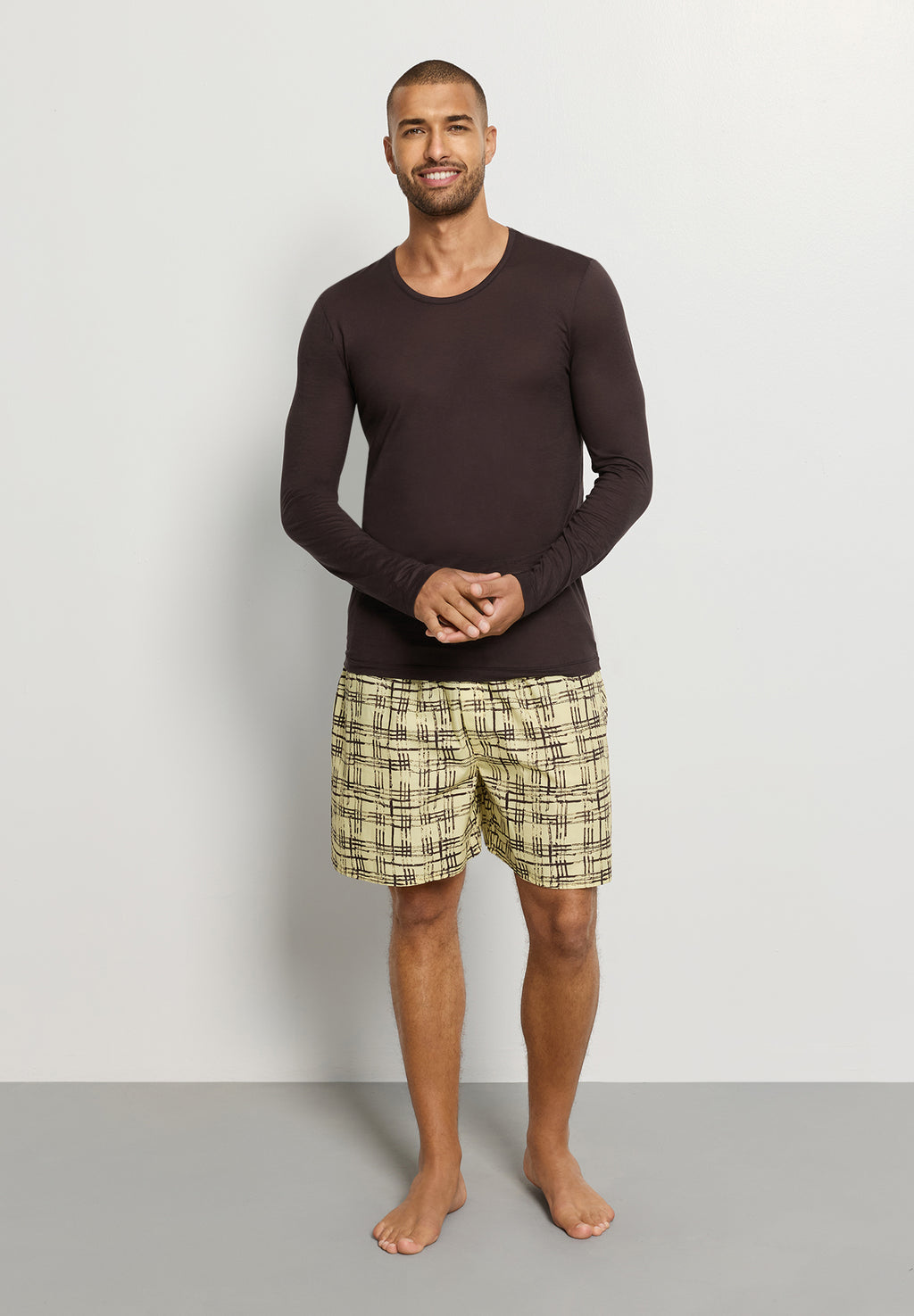 Arthur Arbesser X Hanro Crew Neck Cotton Top | Dark Pine 76334-2751