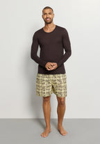 Arthur Arbesser X Hanro Crew Neck Cotton Top | Dark Pine 76334-2751