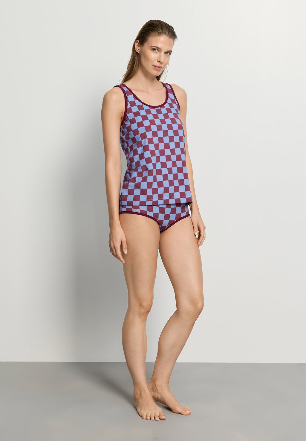 Arthur Arbesser X Hanro Tartan Tank Top | Chess Print 76342-3068