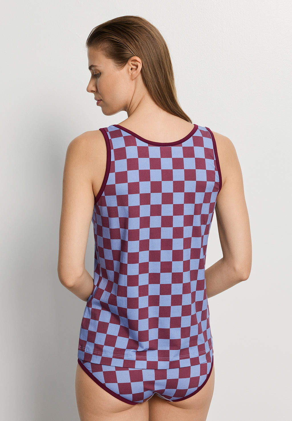 Arthur Arbesser X Hanro Tartan Tank Top | Chess Print 76342-3068