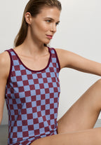 Arthur Arbesser X Hanro Tartan Tank Top | Chess Print 76342-3068