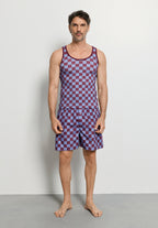 Arthur Arbesser X Hanro Tartan Tank Top | Chess Print 76342-3068