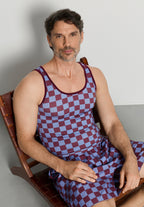 Arthur Arbesser X Hanro Tartan Tank Top | Chess Print 76342-3068