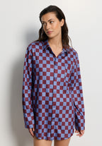 Arthur Arbesser X Hanro Checkered Cotton Shirt | Chess Print 76347-3068