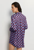 Arthur Arbesser X Hanro Checkered Cotton Shirt | Chess Print 76347-3068