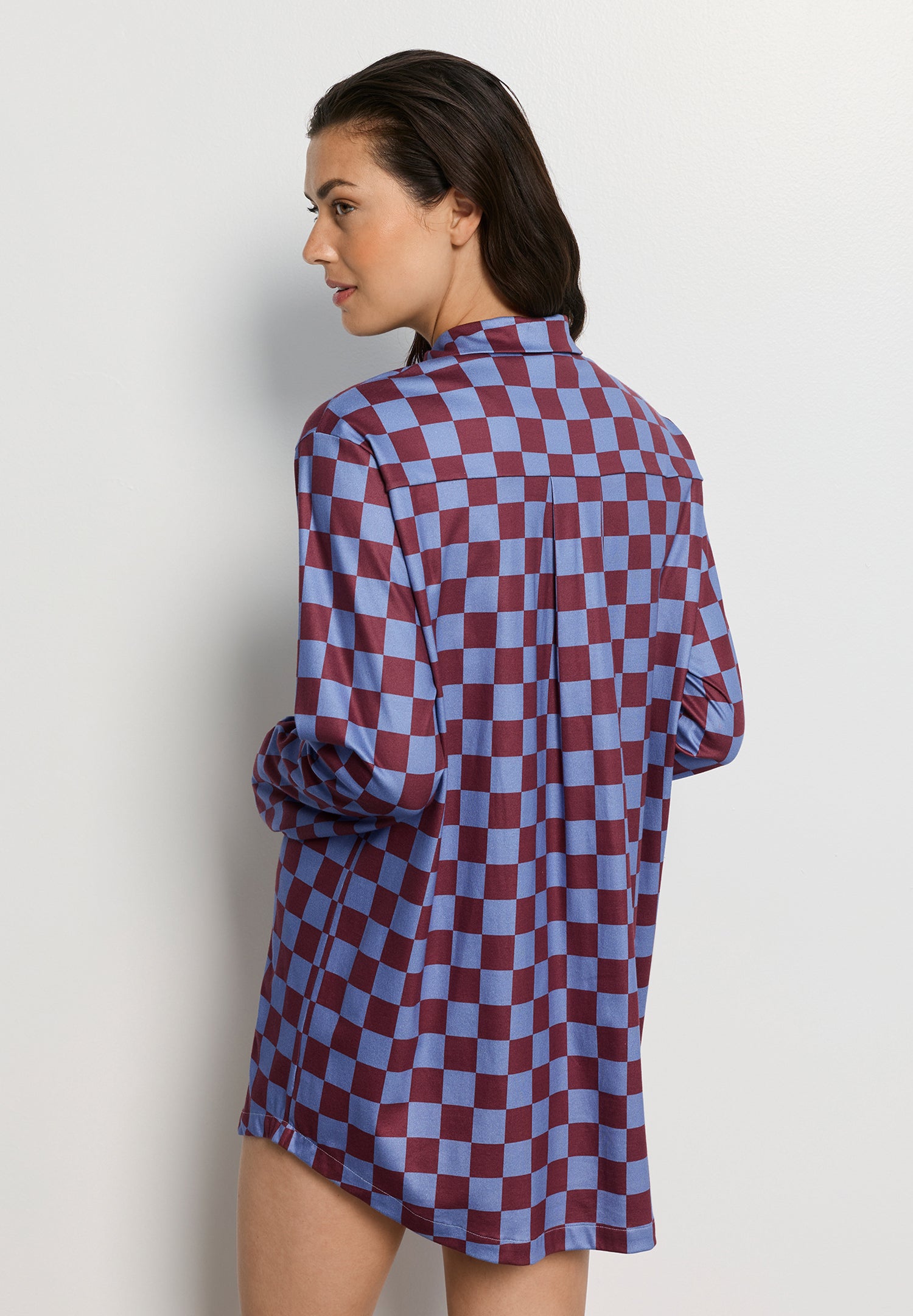 Arthur Arbesser X Hanro Checkered Cotton Shirt | Chess Print 76347-3068