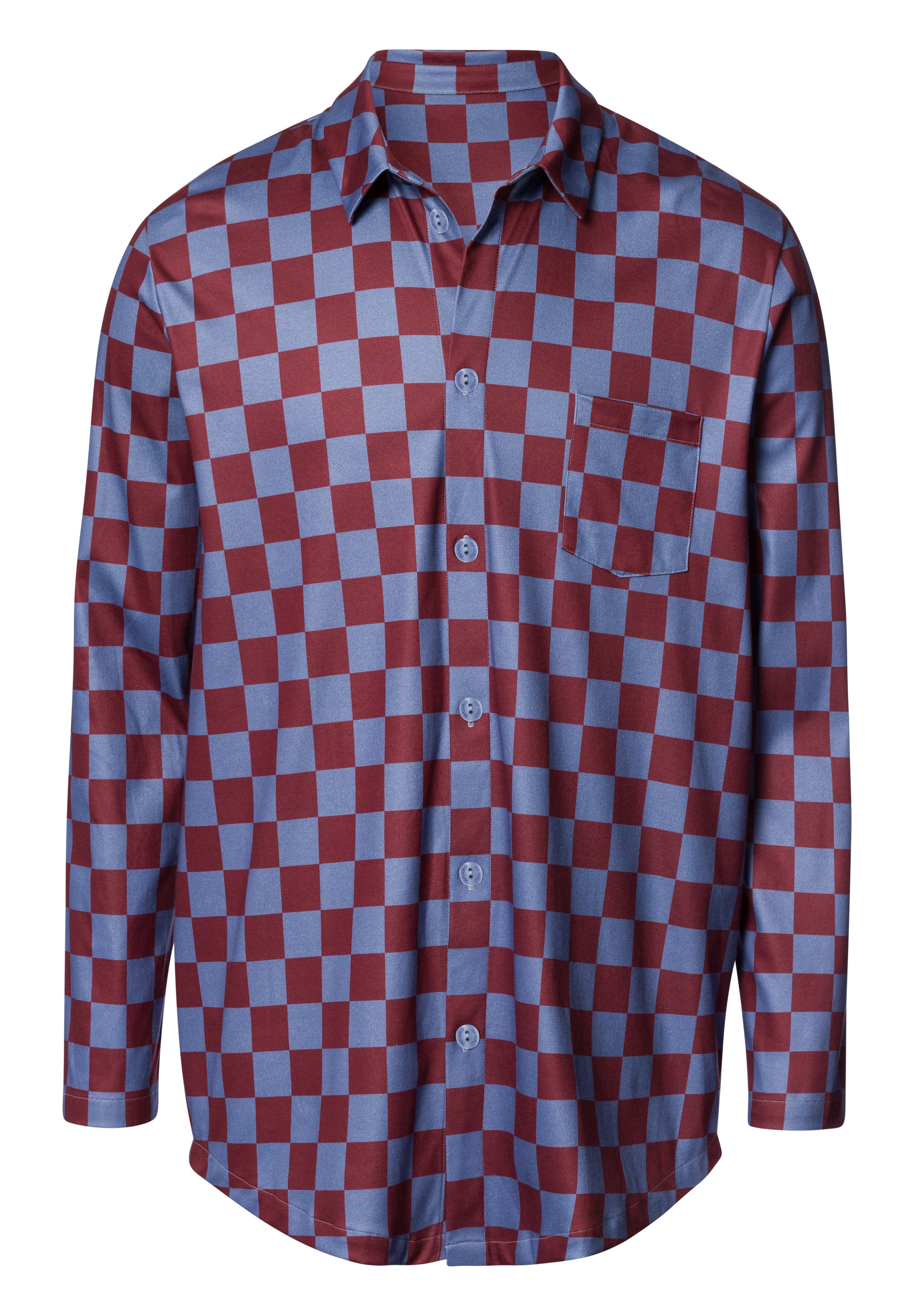 Arthur Arbesser X Hanro Checkered Cotton Shirt | Chess Print 76347-3068