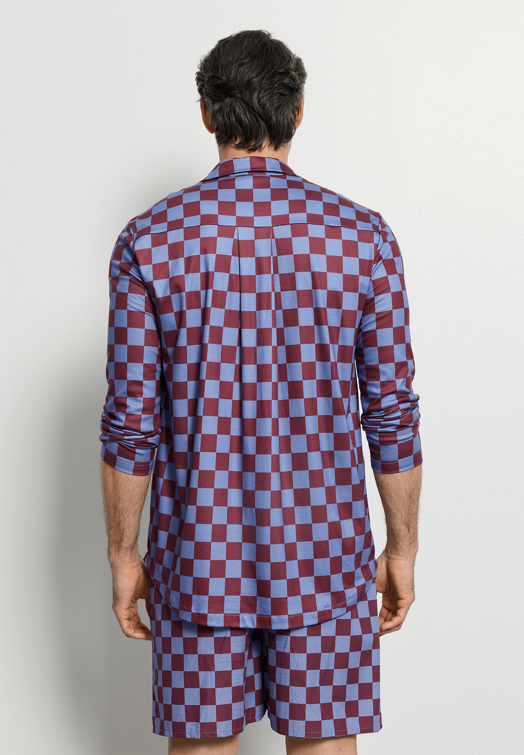 Arthur Arbesser X Hanro Checkered Cotton Shirt | Chess Print 76347-3068