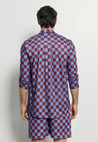 Arthur Arbesser X Hanro Checkered Cotton Shirt | Chess Print 76347-3068