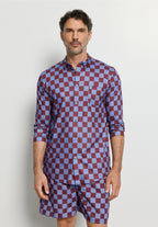Arthur Arbesser X Hanro Checkered Cotton Shirt | Chess Print 76347-3068