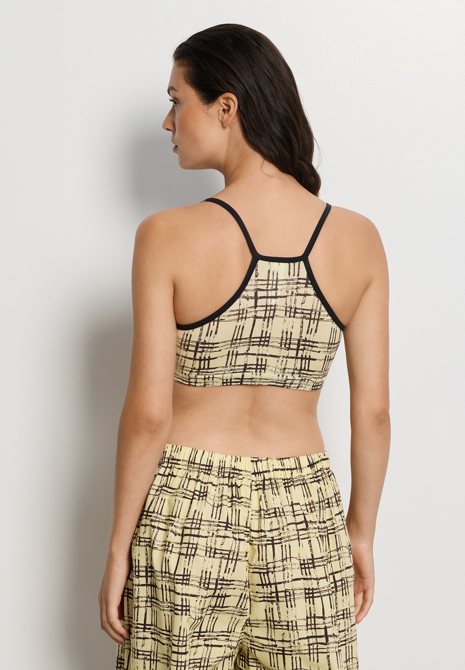 Arthur Arbesser X Hanro Tartan Crop Top | Tartan Print 76348-3069